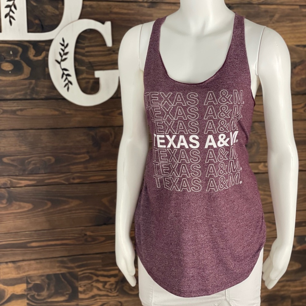 Chicka- D | Texas A&M Aggies Heather Marled Braided Racerback Tank‎ Top